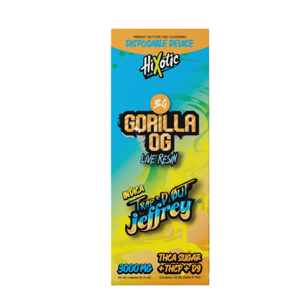 Trap'd Out Jeffrey - Gorilla OG 3G Disposable (Indica)