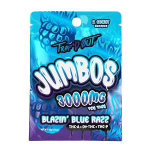 Trap'd Out - Blazing Blue Razz Jumbo Gummies (2ct)