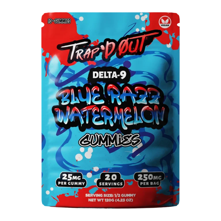 Trap'd Out - Blue Razz Watermelon D9 Gummies