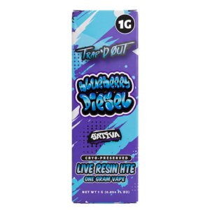 Trap'd Out- Blueberry Diesel-1G Live Resin HTE Dispo